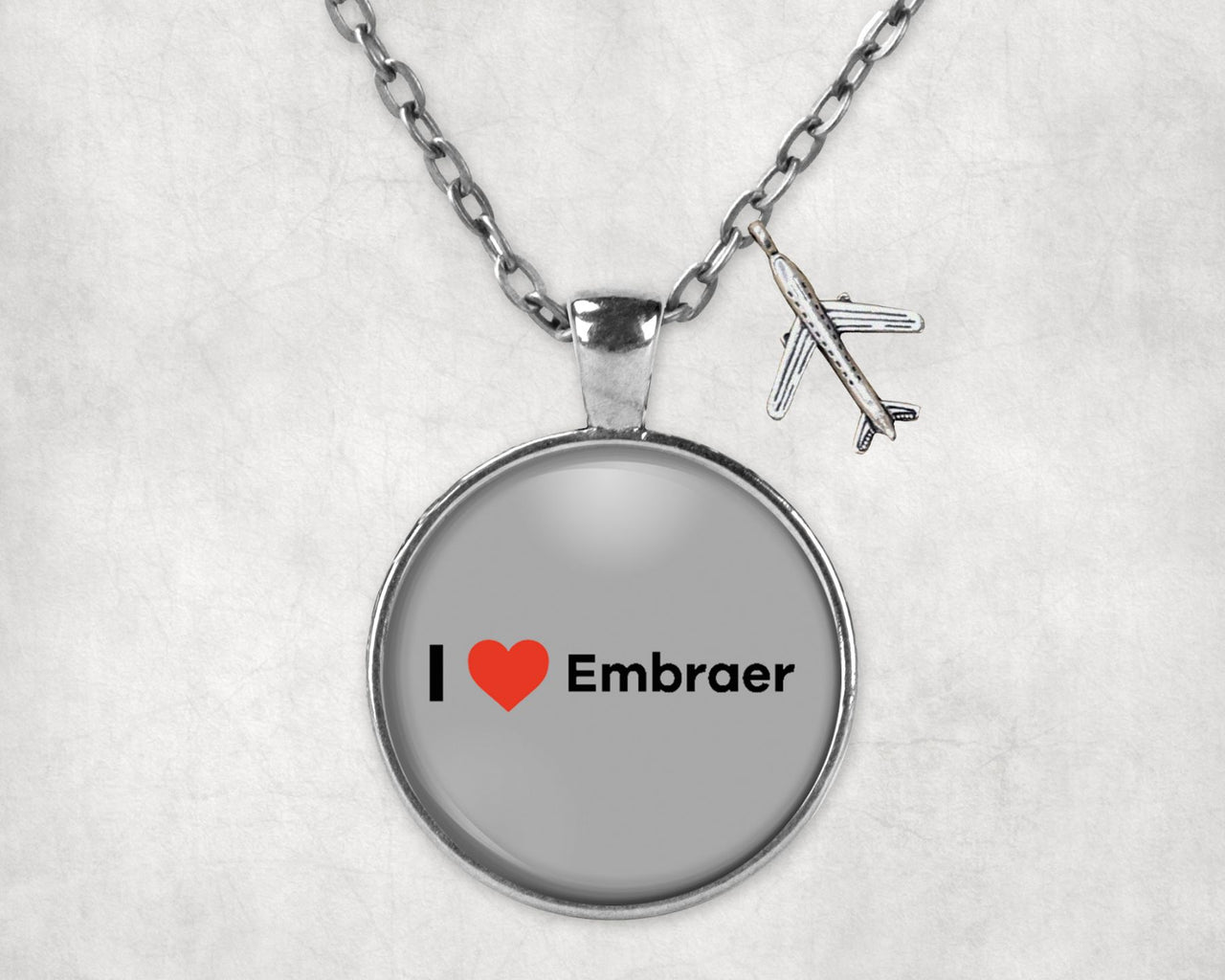 I Love Embraer Designed Necklaces