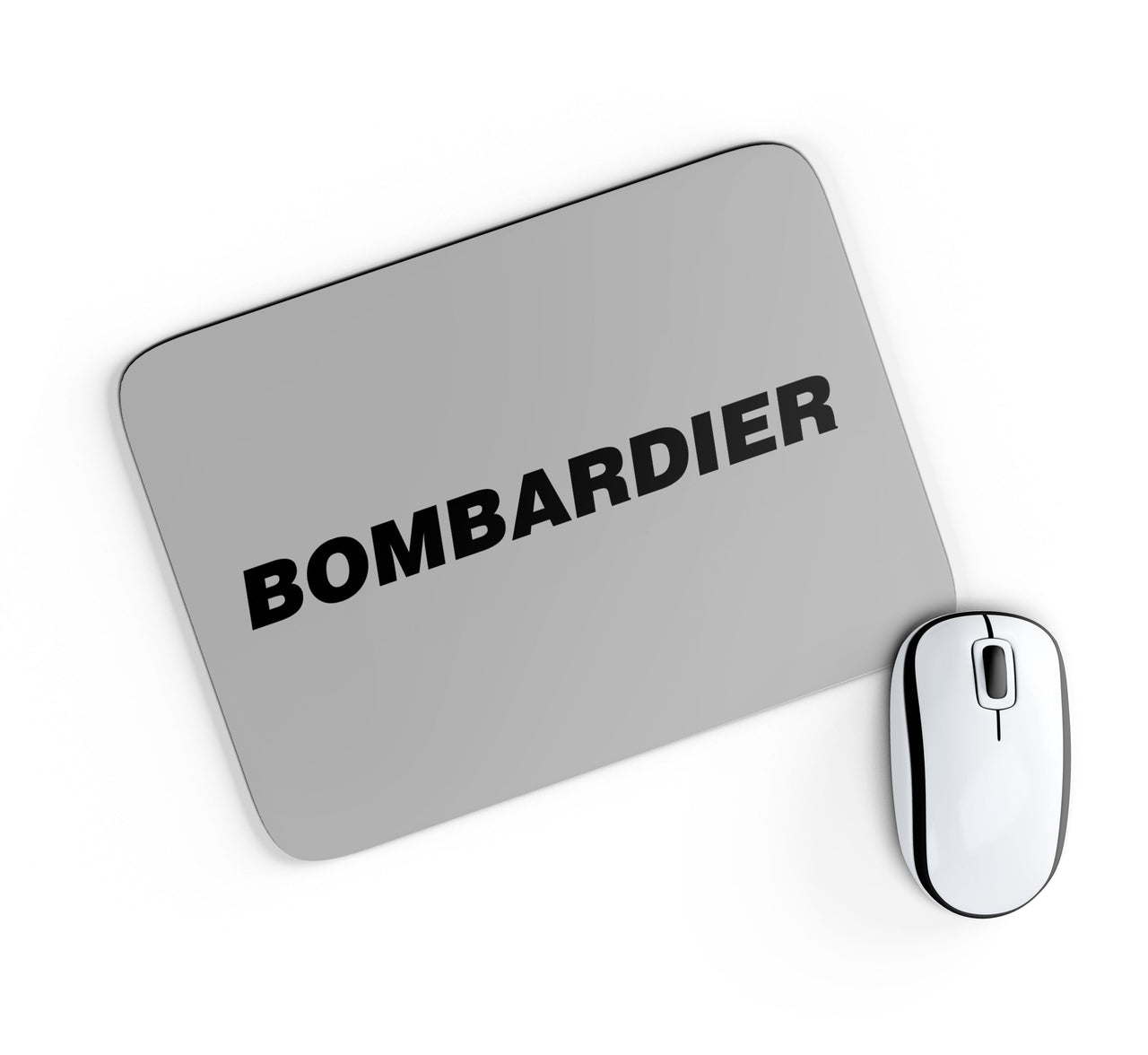 Bombardier & Text Designed Mouse Pads