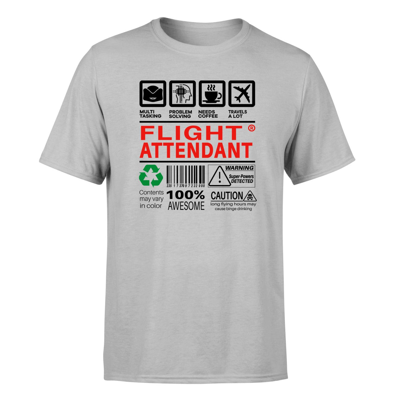 Flight Attendant Label Designed T-Shirts