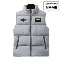 Thumbnail for Born To Fly & Badge Designed Puffy Vests