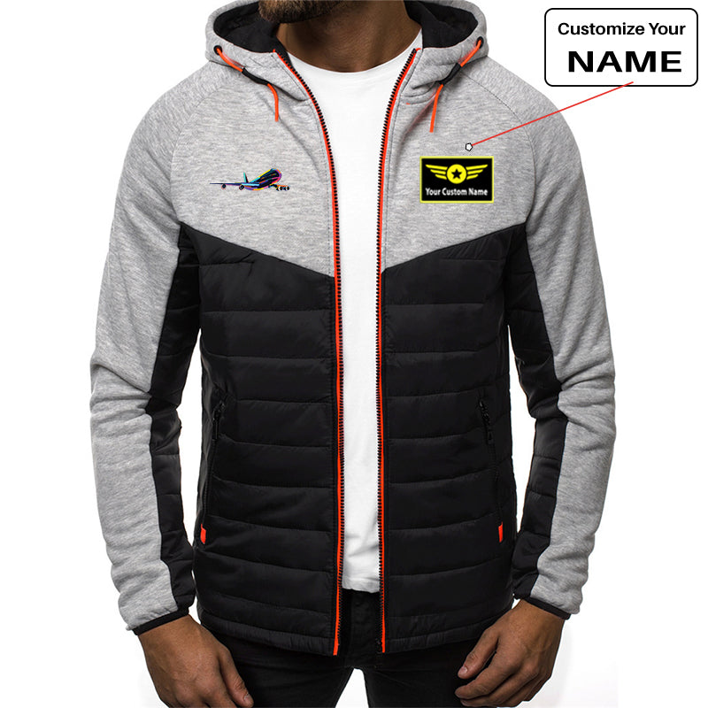 Multicolor Airplane Designed Sportive Jackets