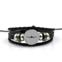 Thumbnail for Piper PA28 Silhouette Plane Designed Leather Bracelets