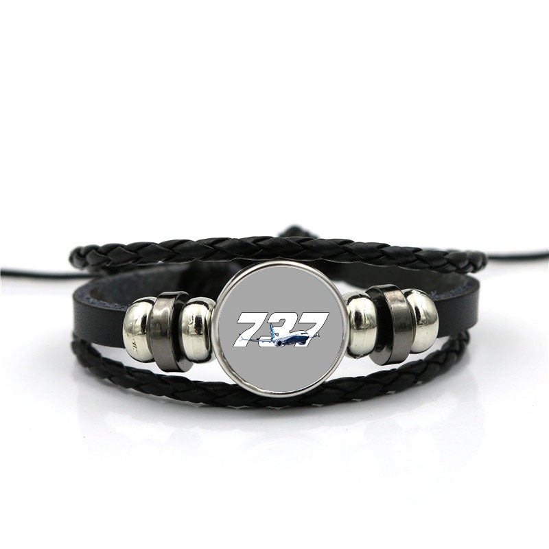 Super Boeing 737 Designed Leather Bracelets