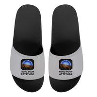 Thumbnail for Mind Your Attitude Designed Sport Slippers