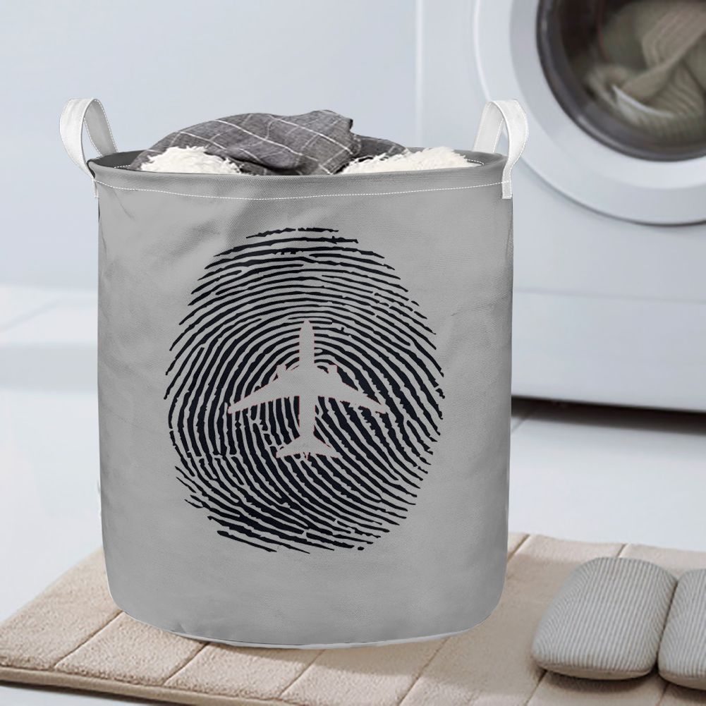 Aviation Finger Print Designed Laundry Baskets