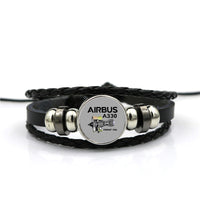 Thumbnail for Airbus A330 & Trent 700 Engine Designed Leather Bracelets