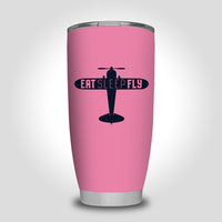 Thumbnail for Eat Sleep Fly & Propeller Designed Tumbler Travel Mugs