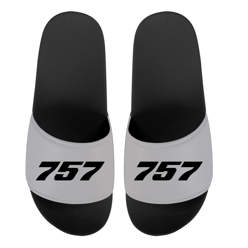 757 Flat Text Designed Sport Slippers