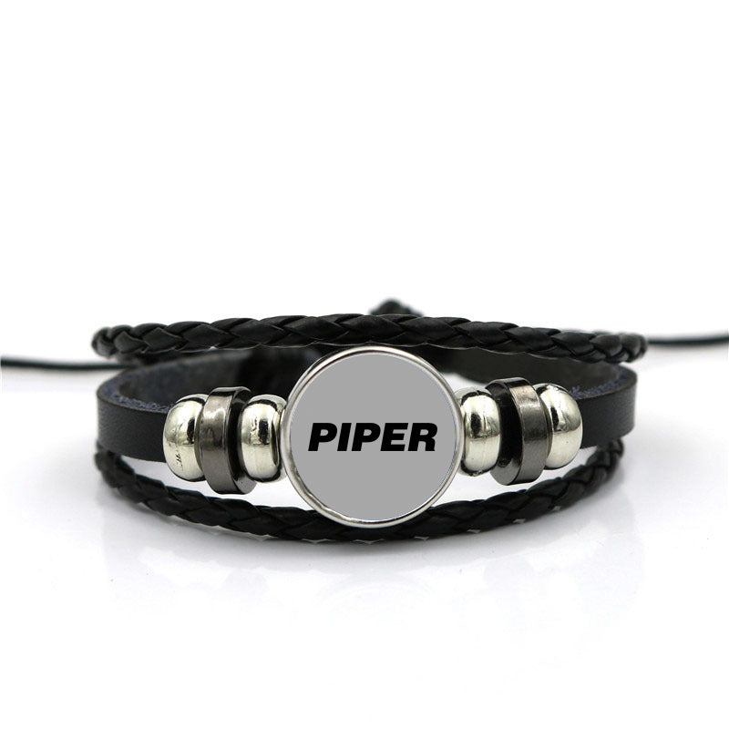 Piper & Text Designed Leather Bracelets