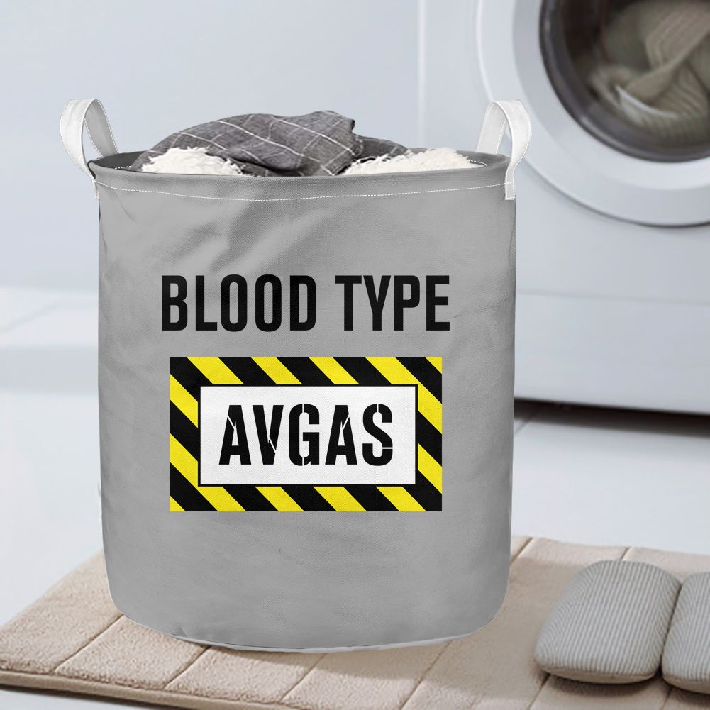 Blood Type AVGAS Designed Laundry Baskets