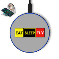 Thumbnail for Eat Sleep Fly (Colourful) Designed Wireless Chargers