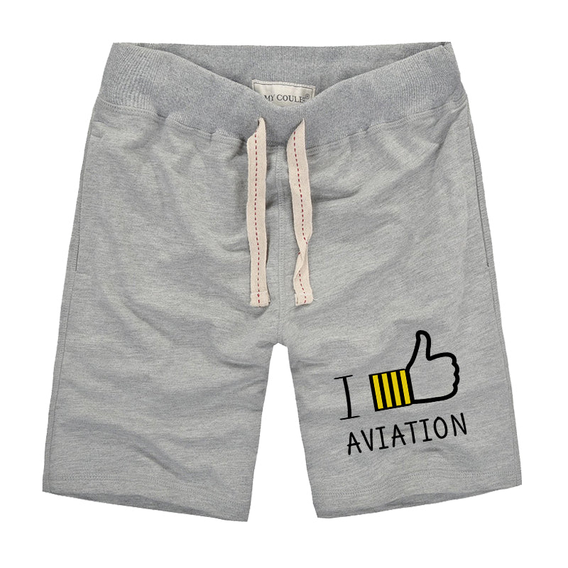 I Like Aviation Designed Cotton Shorts