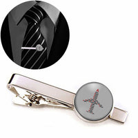 Thumbnail for Airplane Shape Aviation Alphabet Designed Tie Clips