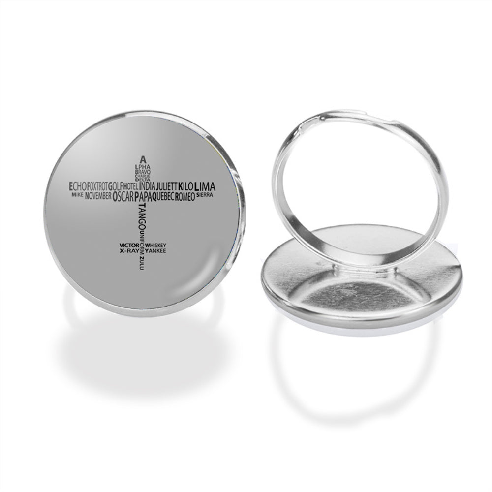 Propeller Shape Aviation Alphabet Designed Rings