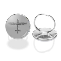 Thumbnail for Propeller Shape Aviation Alphabet Designed Rings