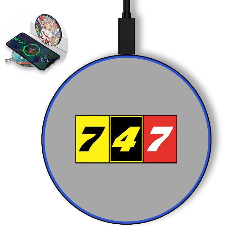 Flat Colourful 747 Designed Wireless Chargers