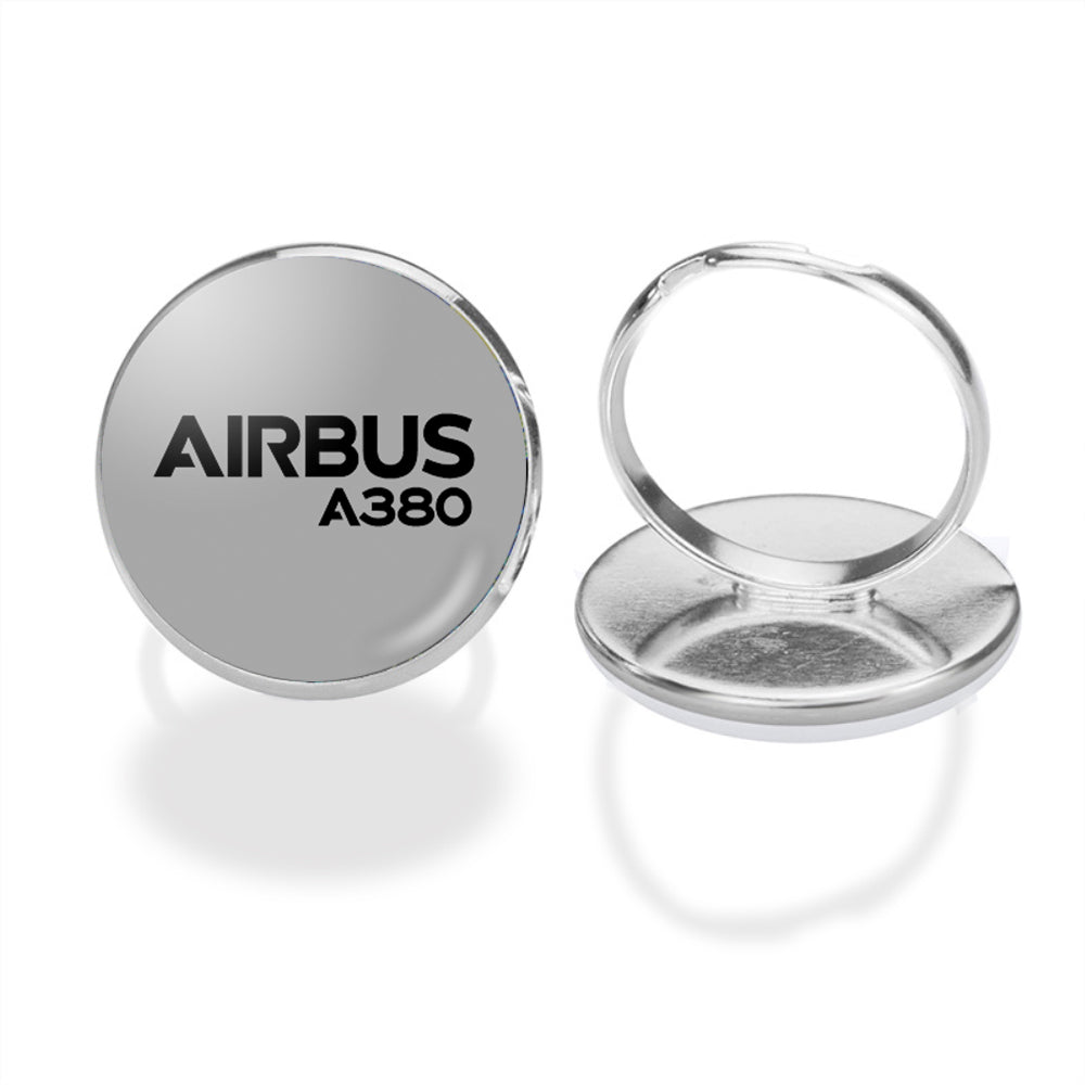 Airbus A380 & Text Designed Rings
