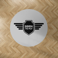 Thumbnail for Born To Fly & Badge Designed Carpet & Floor Mats (Round)