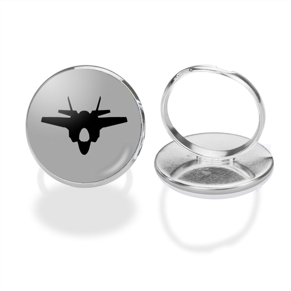 Fighter Jet 35 Silhouette Designed Rings