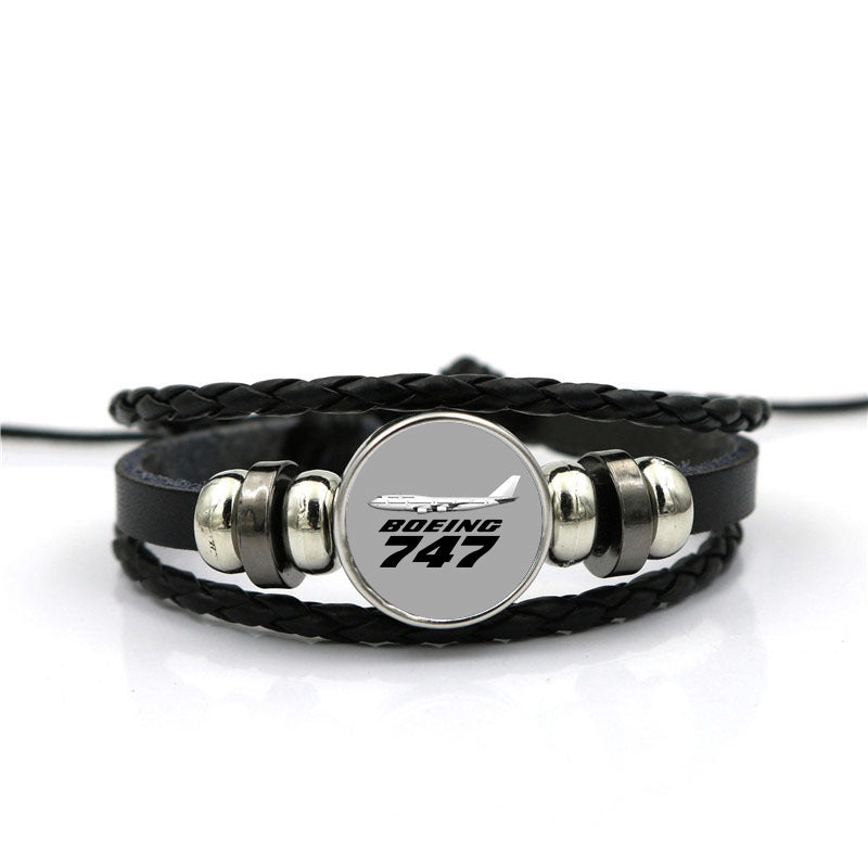 The Boeing 747 Designed Leather Bracelets
