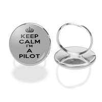 Thumbnail for Keep Calm I'm a Pilot Designed Rings