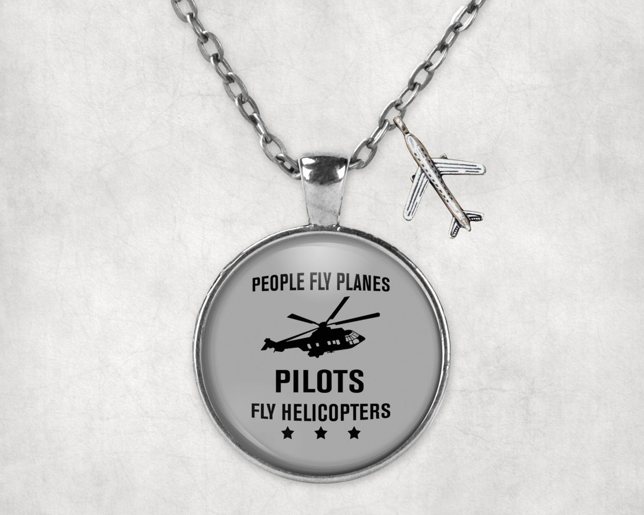 People Fly Planes Pilots Fly Helicopters Designed Necklaces