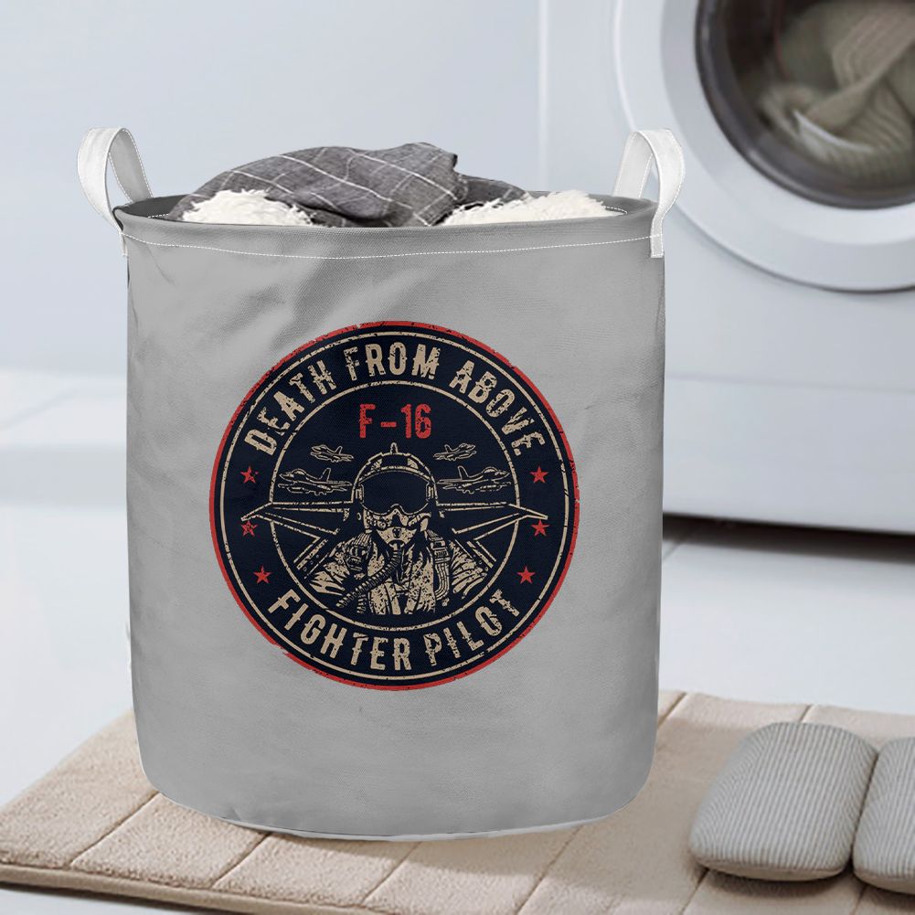 Fighting Falcon F16 - Death From Above Designed Laundry Baskets