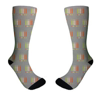 Thumbnail for Colourful Cabin Crew Designed Socks