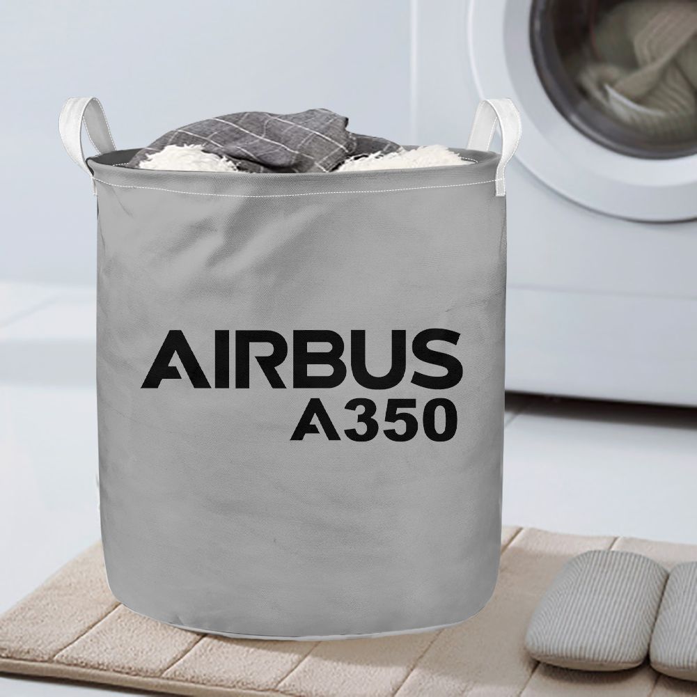 Airbus A350 & Text Designed Laundry Baskets