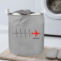 Thumbnail for Aviation Heartbeats Designed Laundry Baskets
