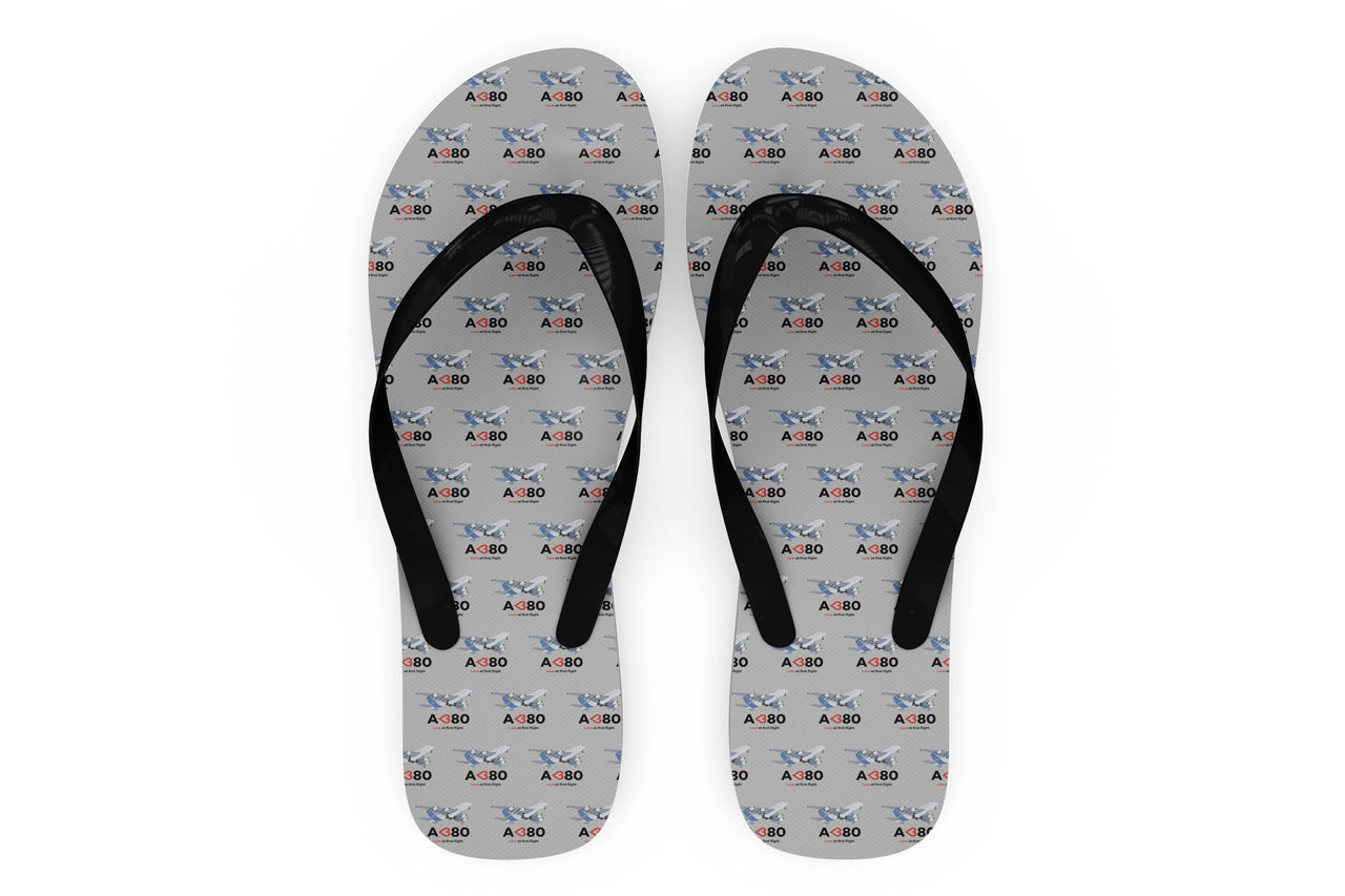 Airbus A380 Love at first flight Designed Slippers (Flip Flops)