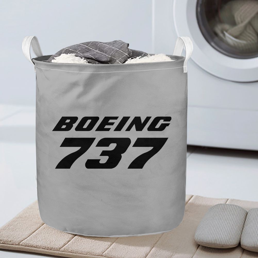 Boeing 737 & Text Designed Laundry Baskets