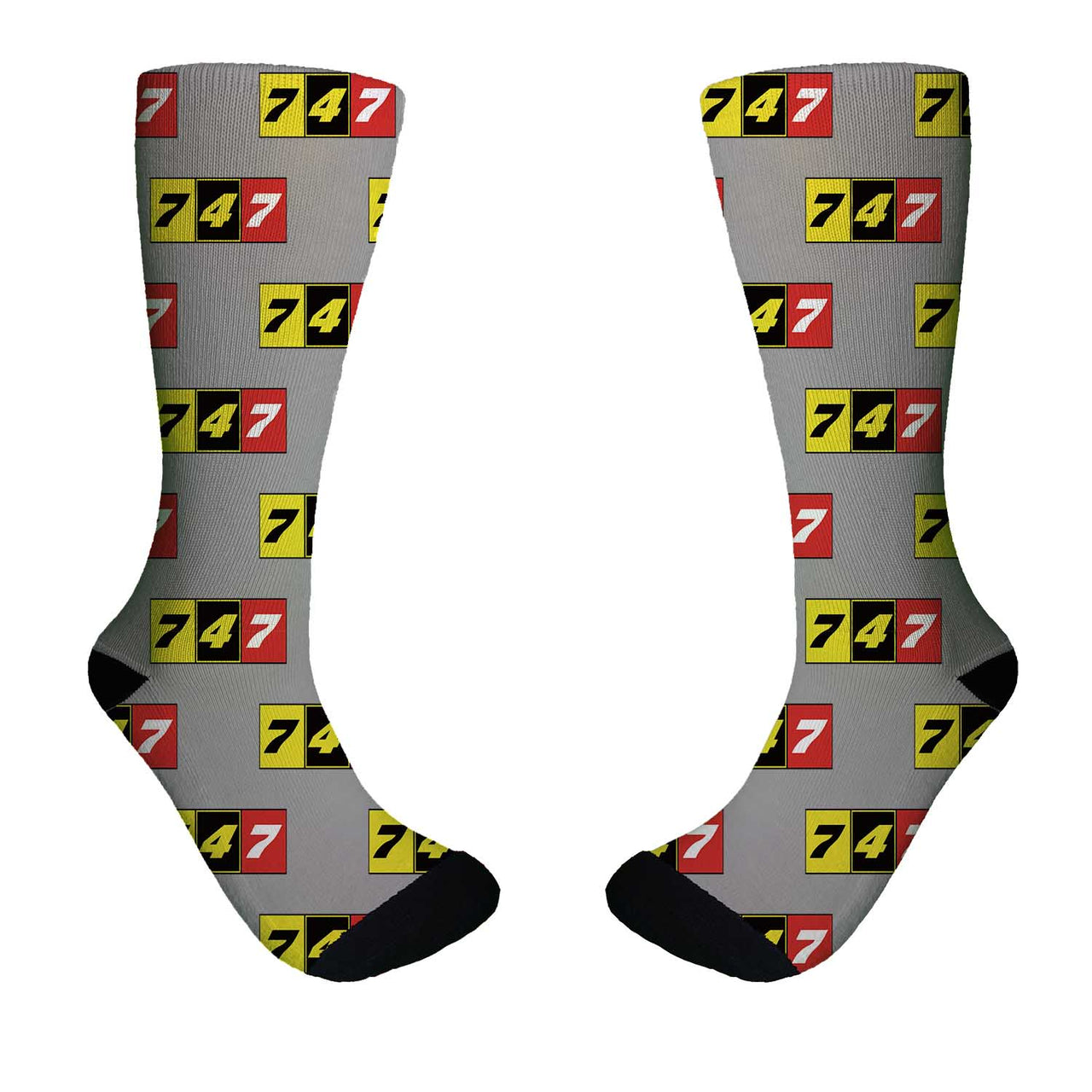 Flat Colourful 747 Designed Socks