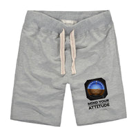 Thumbnail for Mind Your Attitude Designed Cotton Shorts