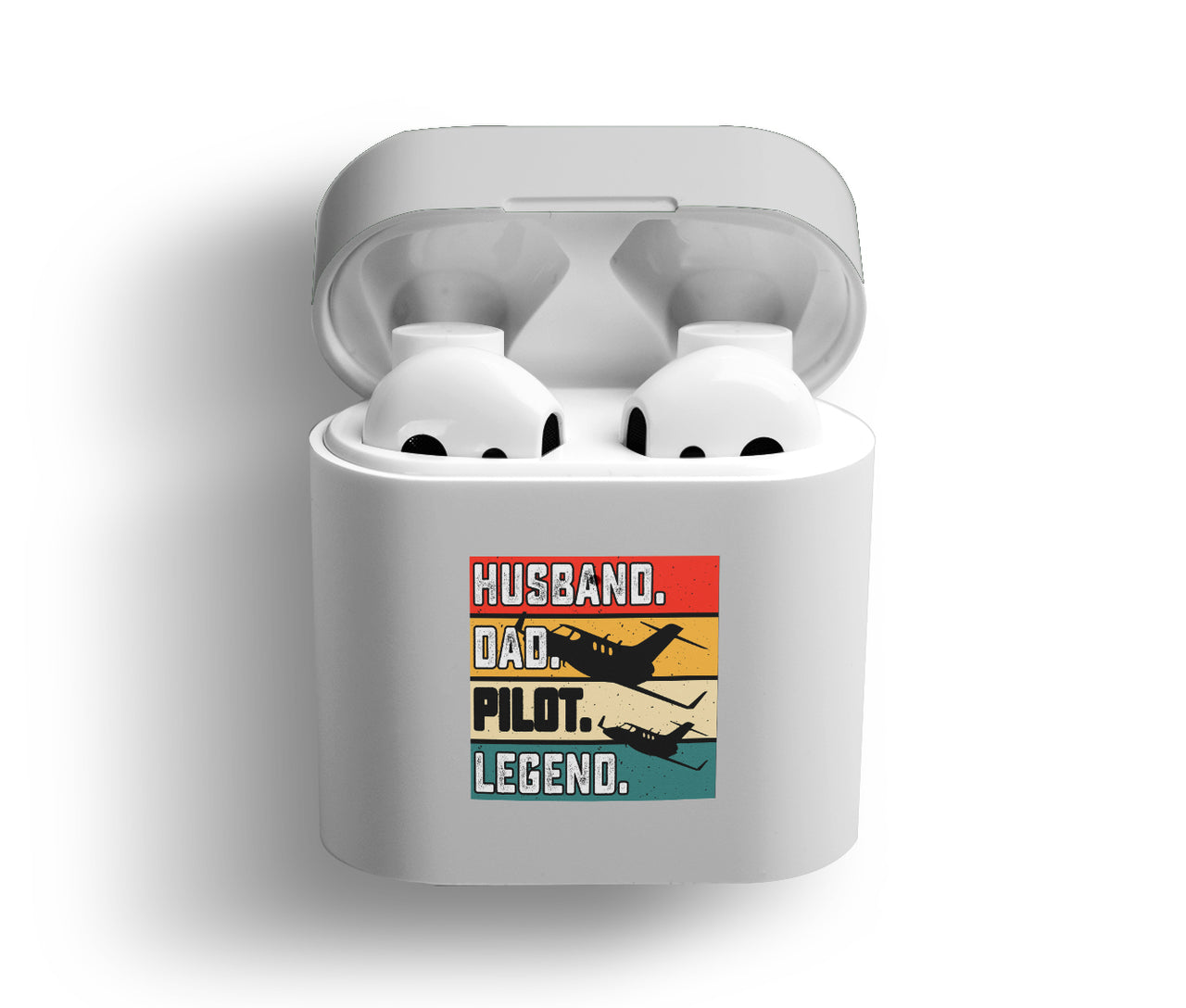Husband & Dad & Pilot & Legend Designed AirPods Cases