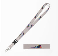Thumbnail for Multicolor Airplane Designed Detachable Lanyard & ID Holders