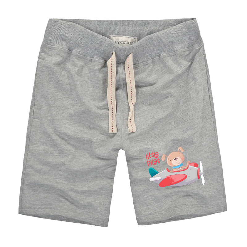 Little Pilot Designed Cotton Shorts