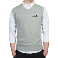 Thumbnail for Multicolor Airplane Designed Sweater Vests