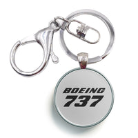 Thumbnail for Boeing 737 & Text Designed Circle Key Chains