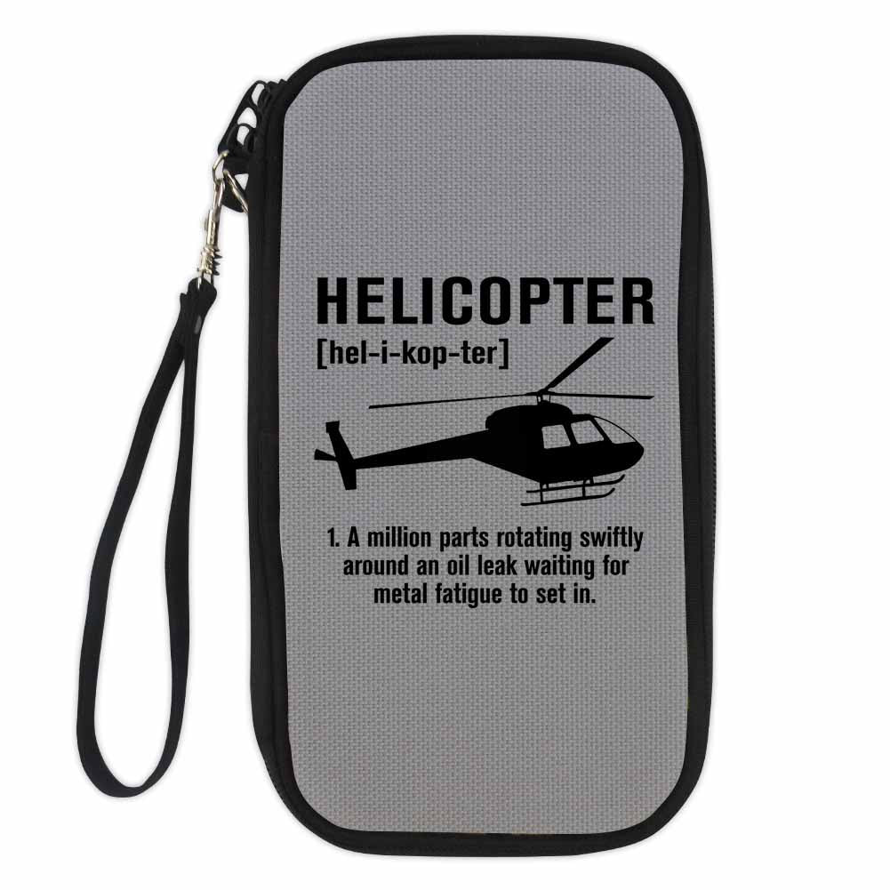Helicopter [Noun] Designed Travel Cases & Wallets