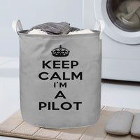 Thumbnail for Keep Calm I'm a Pilot Designed Laundry Baskets