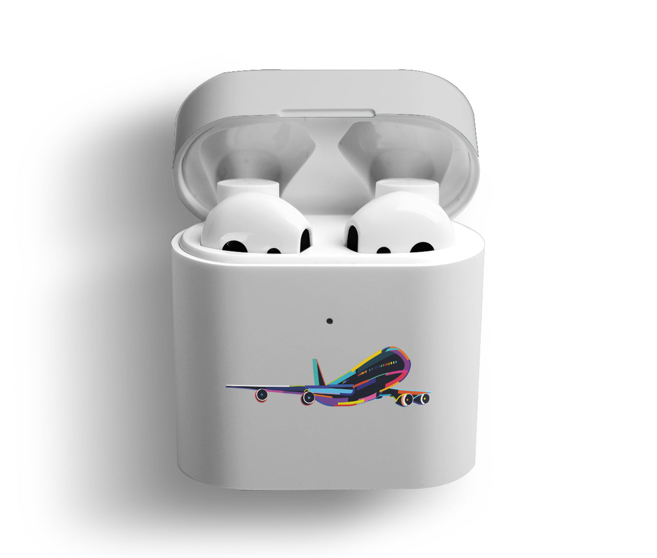 Multicolor Airplane Designed AirPods Cases