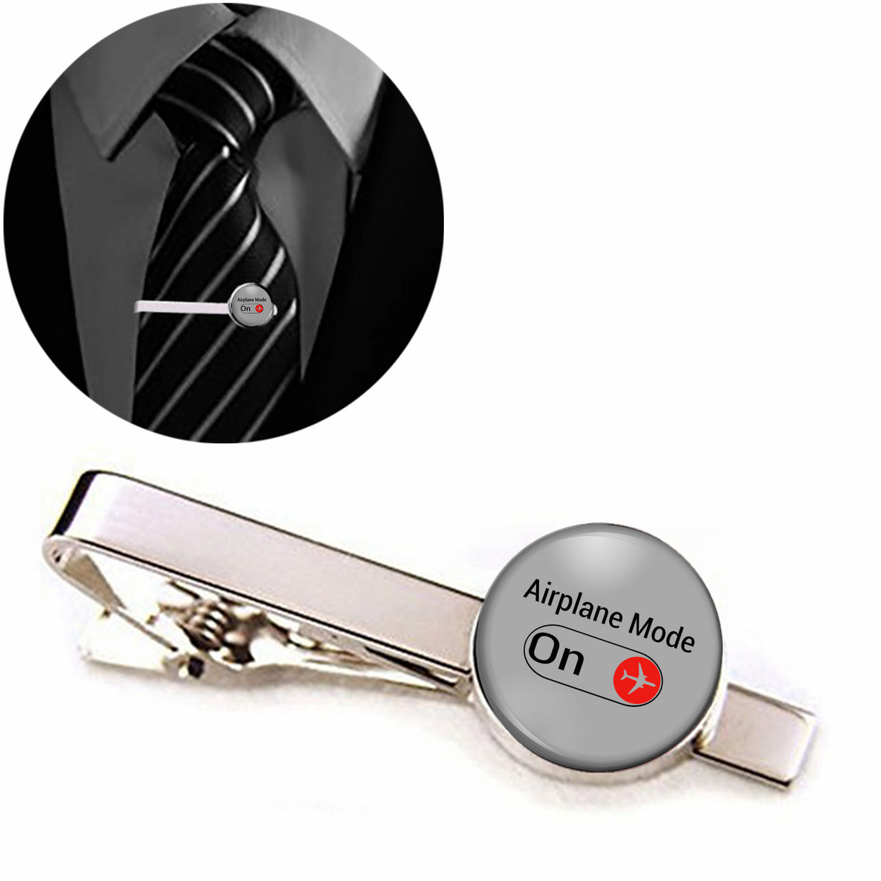 Airplane Mode On Designed Tie Clips