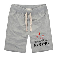 Thumbnail for I'D Rather Be Flying Designed Cotton Shorts