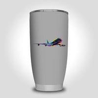 Thumbnail for Multicolor Airplane Designed Tumbler Travel Mugs