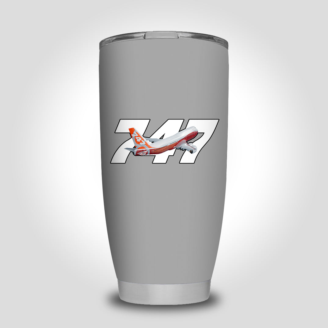Super Boeing 747 Intercontinental Designed Tumbler Travel Mugs