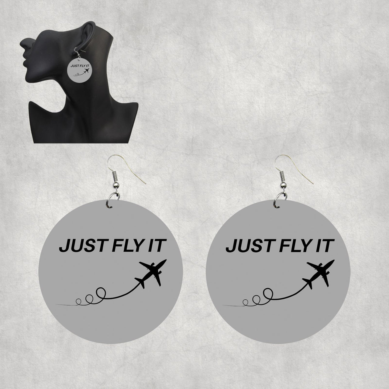 Just Fly It Designed Wooden Drop Earrings