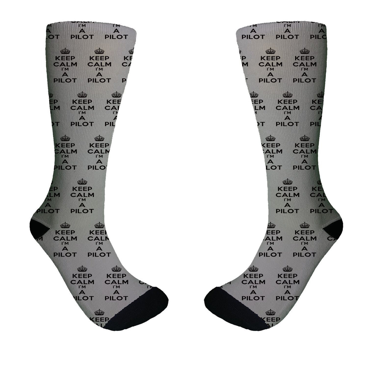 Keep Calm I'm a Pilot Designed Socks