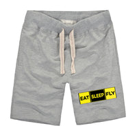 Thumbnail for Eat Sleep Fly (Colourful) Designed Cotton Shorts