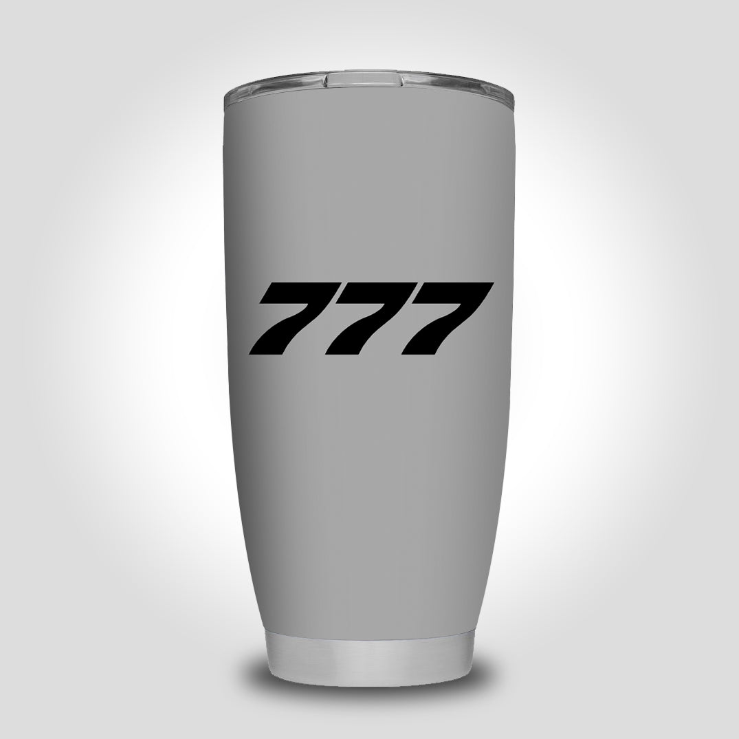 777 Flat Text Designed Tumbler Travel Mugs